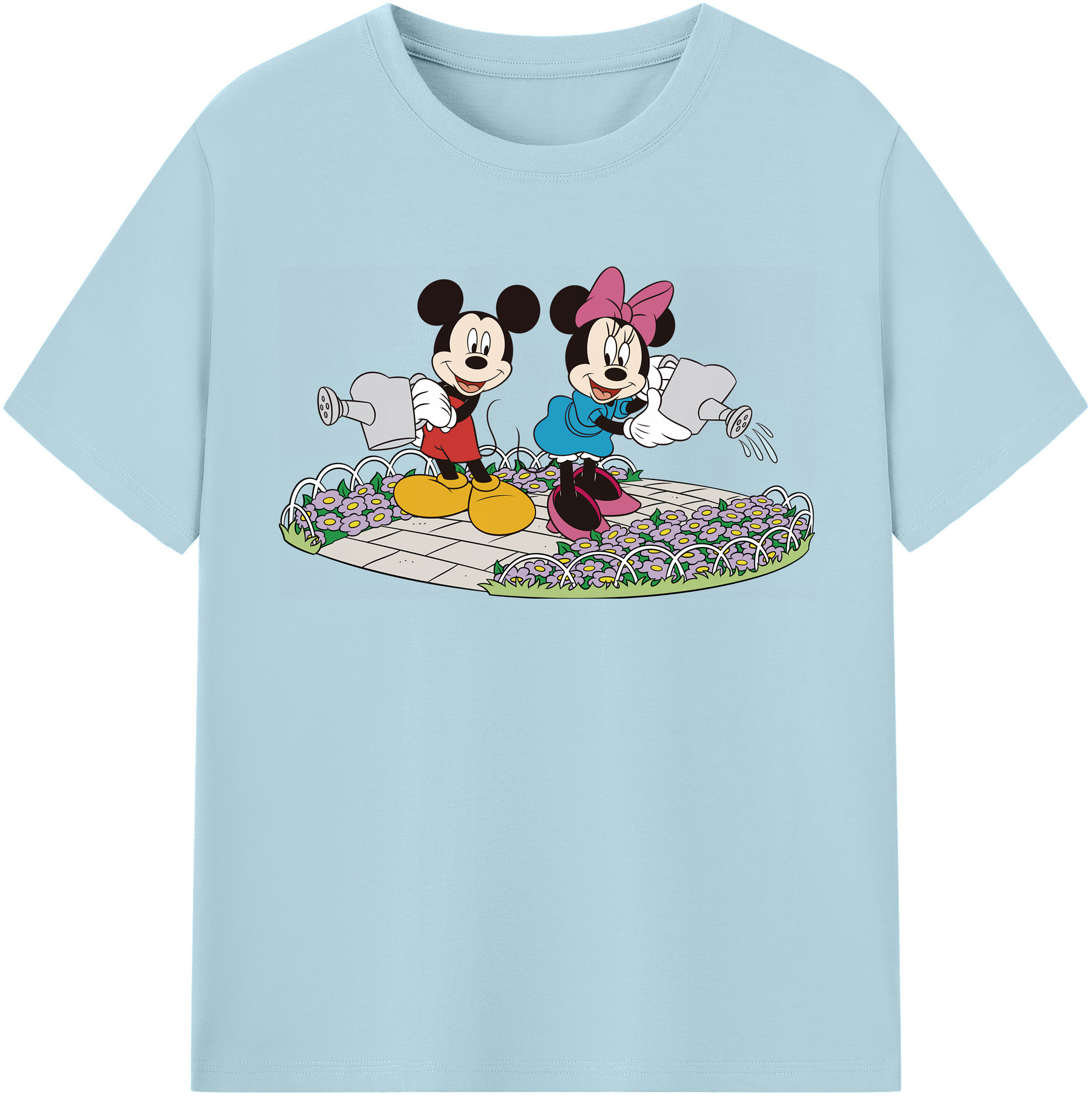 （画像用） ミッキーマウス Mickey Mouse 綿100％半袖Tシャツ（フロントプリント）